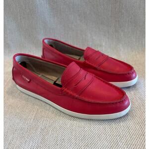 Cole Haan Grand.OS Pinch Maine Classic Penny Loafers Coral Pink Women's 6.5 B